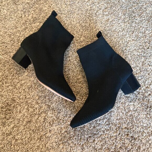 Joie black ribbed sock boots - Picture 1 of 5